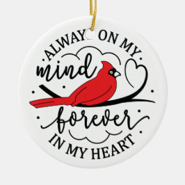 Ornamento De Cerâmica Cardeal de Natal 3 Personalizado