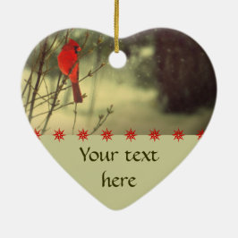 Ornamento De Cerâmica Cardeal masculino