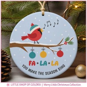 Ornamento De Cerâmica Cardinal Cantando Você Faz a Estação Cantar