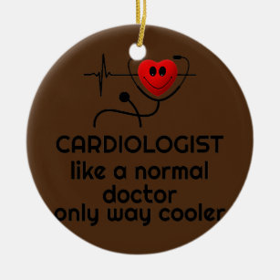 Ornamento De Cerâmica Cardiologista legal doutor Encantador engraçado