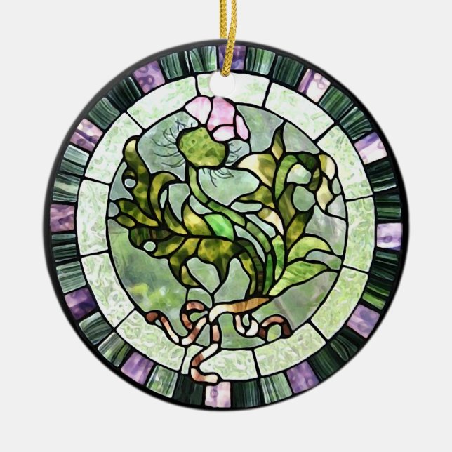 Ornamento De Cerâmica Cardo escocês (Frente)