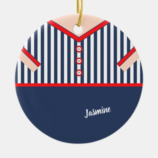 Ornamento De Cerâmica Caricatura Bela Engraçada De Palhaço Personalizada (Frente)