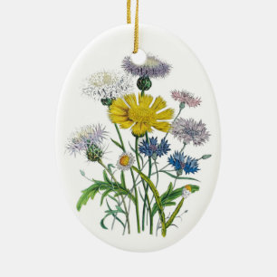 Ornamento De Cerâmica Carnaval de flores