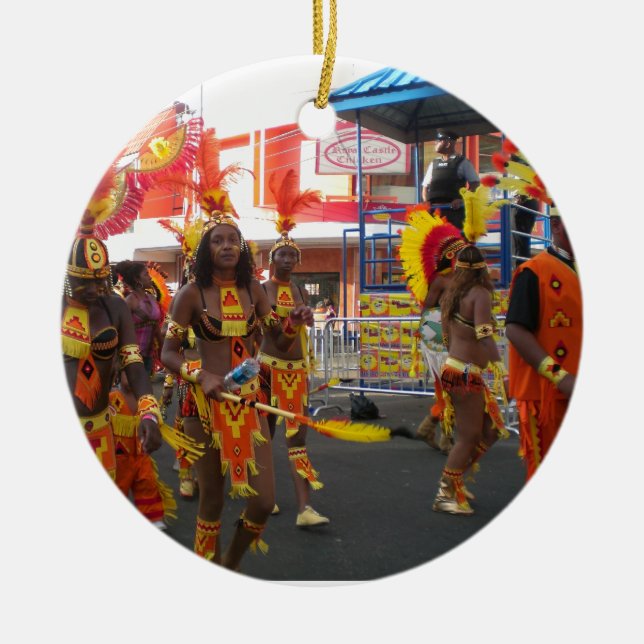 Ornamento De Cerâmica Carnaval de Trinidad (Frente)