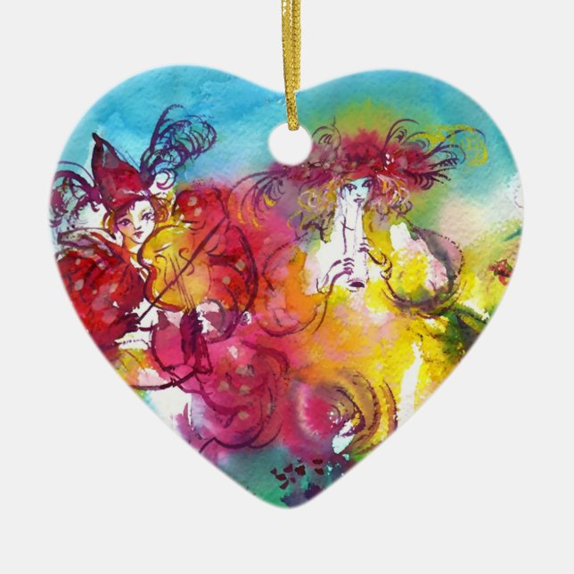 Ornamento De Cerâmica CARNIVAL NIGHT / Mascarada veneziana,Dance Music (Frente)