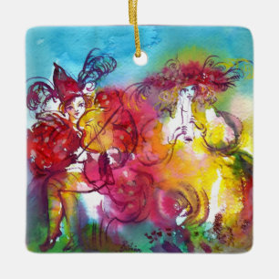 Ornamento De Cerâmica CARNIVAL NOITE / Mascarada veneziano,Dance Music