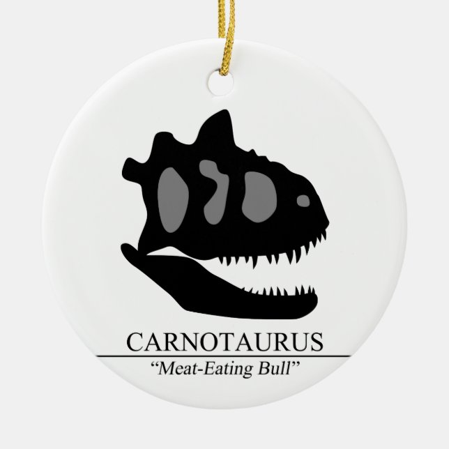 Ornamento De Cerâmica Carnotaurus Skull (Frente)