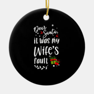 Ornamento De Cerâmica Caros Papais noeis Engraçados Esposa de Natal Mari