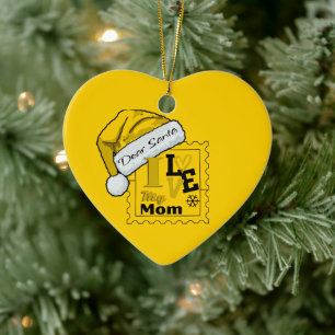Ornamento De Cerâmica Caros Papais noeis Felizes Natal Personalizado