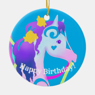 Ornamento De Cerâmica Carousel Pony