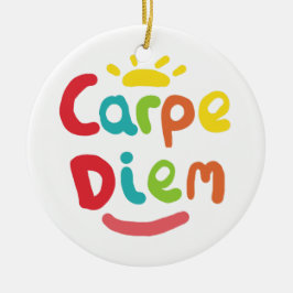 Ornamento De Cerâmica Carpe Diem