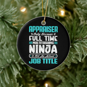 Ornamento De Cerâmica Carreira de Profissionais Engraçados do Avaliador