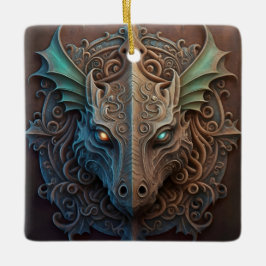 Ornamento De Cerâmica Carrinho do Dragão Gargoyle da Pedra Medieval