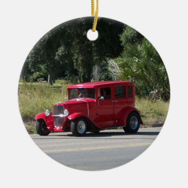 Ornamento De Cerâmica Carro antigo (Frente)