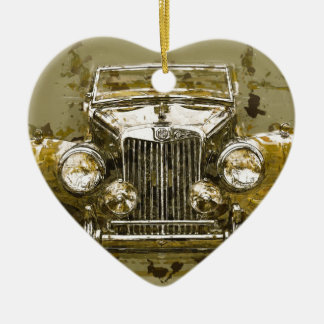 Ornamento De Cerâmica Carro de esportes de MG do vintage