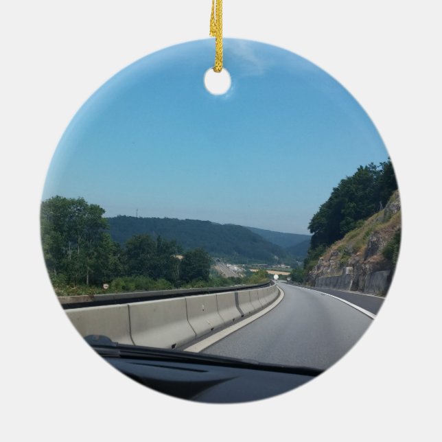 Ornamento De Cerâmica Carro Feriado Montanha Europa Áustria Fotografia (Traseira)