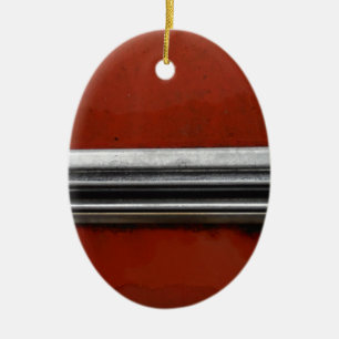 Ornamento De Cerâmica Carro vintage de Jardim Lixo, Tinta Velha Vermelha