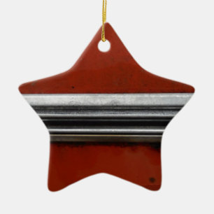 Ornamento De Cerâmica Carro vintage de Jardim Lixo, Tinta Velha Vermelha