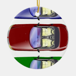 Ornamento De Cerâmica Carros coloridos