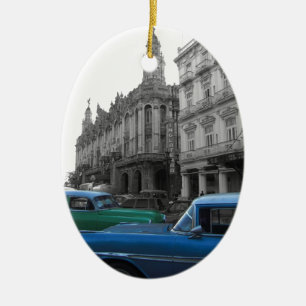 Ornamento De Cerâmica Carros cubanos 1