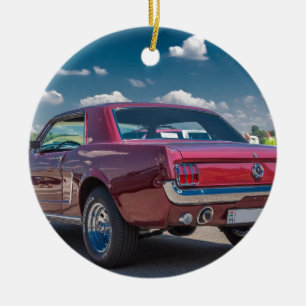 Ornamento De Cerâmica Carros Esportivos Mustang Vermelho Músculo Motor E