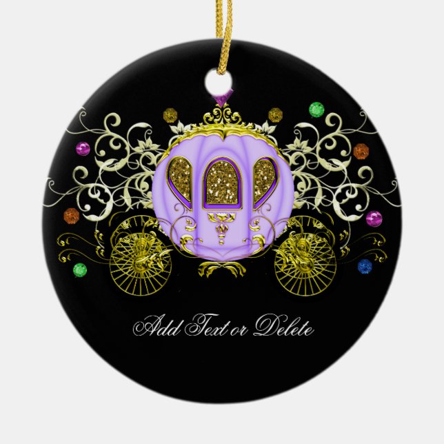 Ornamento De Cerâmica Carruagem Real Mardi Gras - SRF (Frente)