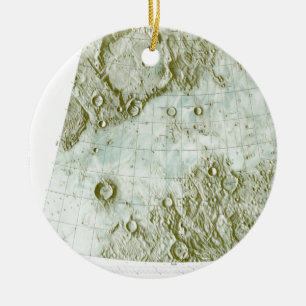 Ornamento De Cerâmica carta lunar da escala do 1:000 000
