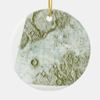 Ornamento De Cerâmica carta lunar da escala do 1:000 000