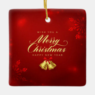 Ornamento De Cerâmica Cartão de Feriado Plano, Tamanho: 4,25" x 5,5", Pa
