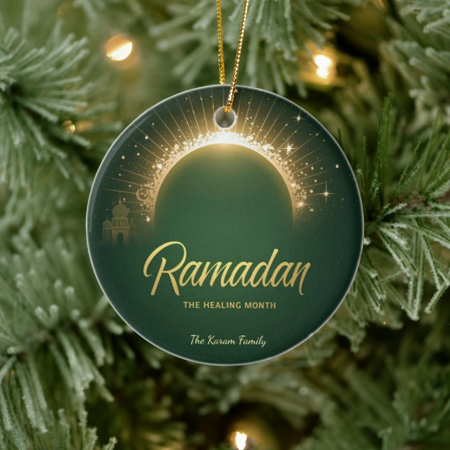 Ornamento De Cerâmica Cartão de Férias Personalizado Ramdan Kareem (Árvore)