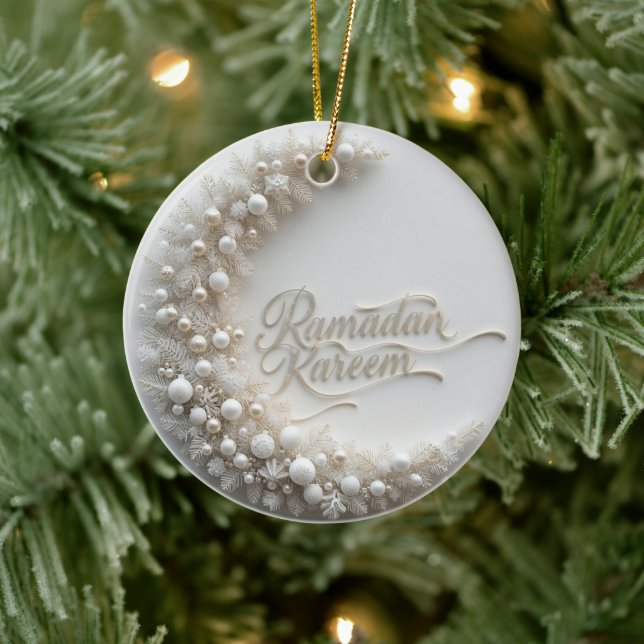 Ornamento De Cerâmica Cartão de Férias Personalizado Ramdan Kareem (Árvore)