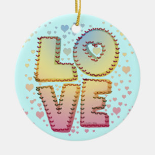 Ornamento De Cerâmica Cartas de Amor
