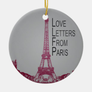 Ornamento De Cerâmica Cartas de amor de Paris