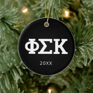 Ornamento De Cerâmica Cartas Phi Sigma Kappa