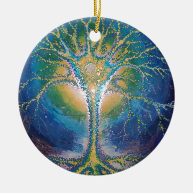 Ornamento De Cerâmica Cartaz da árvore neural (Frente)