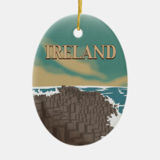 Ornamento De Cerâmica Cartaz de Viagem da Calçada dos Gigantes da Irland