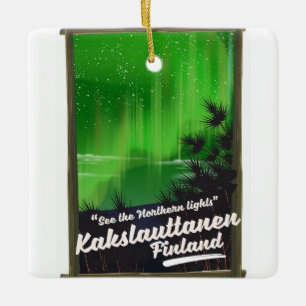 Ornamento De Cerâmica Cartaz de viagem Kakslauttanen Finlândia