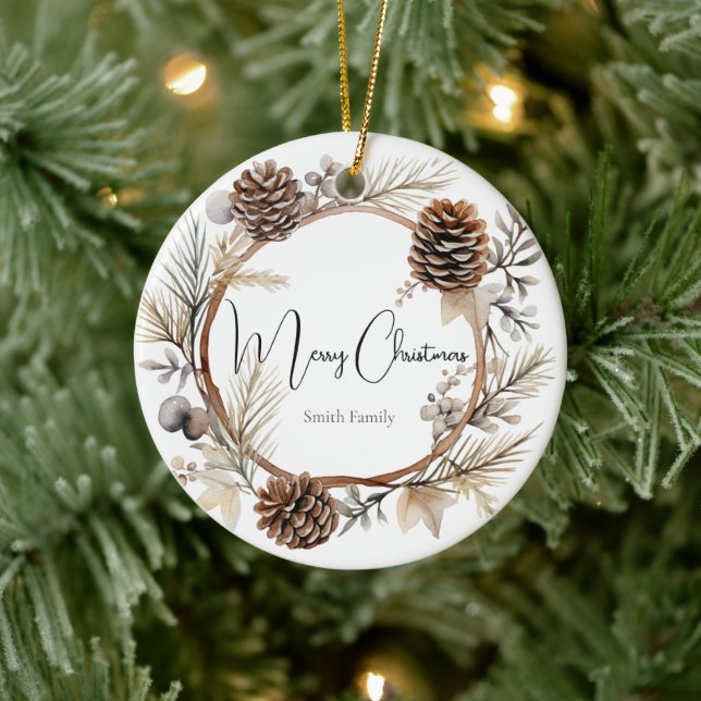 Ornamento De Cerâmica Cartões de natal (Árvore)