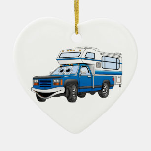 Ornamento De Cerâmica Cartografia da Campa Azul Pick Up