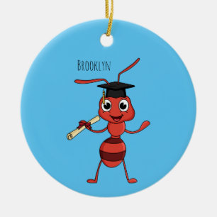 Ornamento De Cerâmica Cartografia de formiga vermelha e bonita