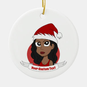 Ornamento De Cerâmica Cartografia de Natal para jovens mulheres