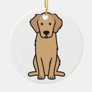 Ornamento De Cerâmica Cartografia do ouro Retriever Dog