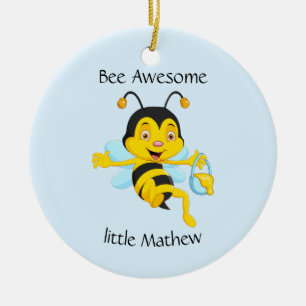 Ornamento De Cerâmica Cartoon Adorable Bee Boy