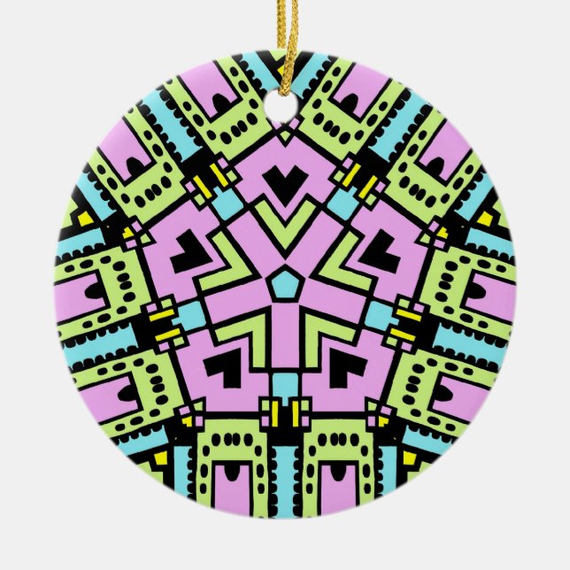 Ornamento De Cerâmica Cartoon Caleidoscópio 02 (Frente)