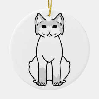 Ornamento De Cerâmica Cartoon de Gato Polidátilo Americano