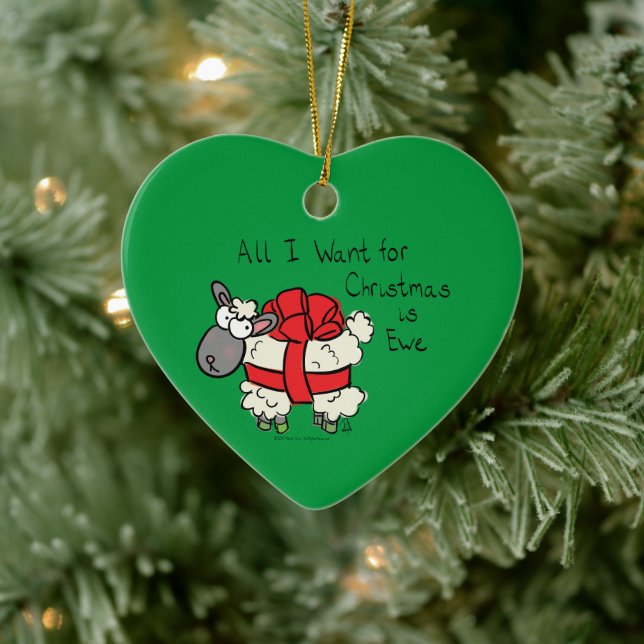 Ornamento De Cerâmica Cartoon de Natal Engraçado Feriado (Árvore)