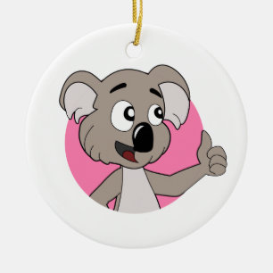 Ornamento De Cerâmica Cartoon do urso coala