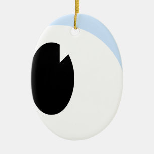 Ornamento De Cerâmica Cartoon Eye Christmas ornament