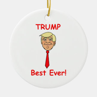 Ornamento De Cerâmica Cartoon Face com Gravata - Melhor Nunca