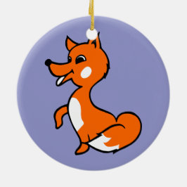 Ornamento De Cerâmica Cartoon Fox